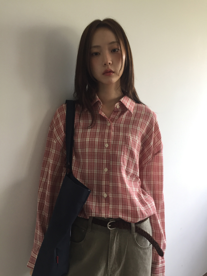 Lazy Log Check Shirt (2color)