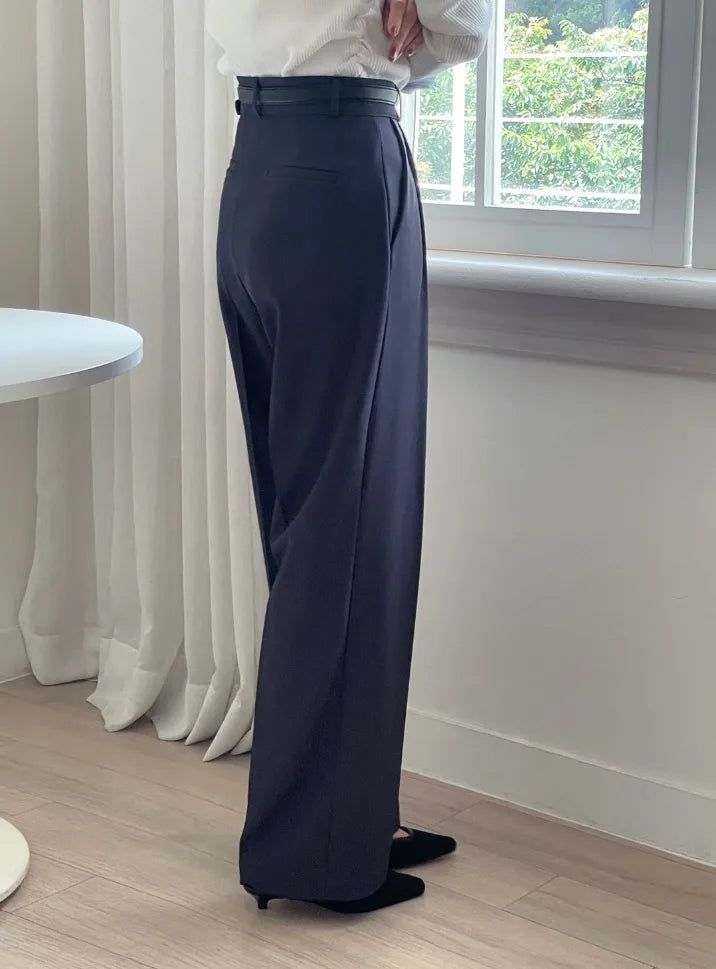 Ask Pintuck Wide Slacks