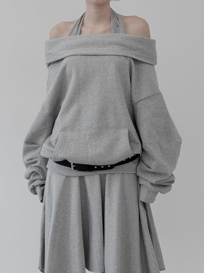 mnem（ムネム）の「Enri cowl neck hood off-shoulder sweatshirt（Tops）」