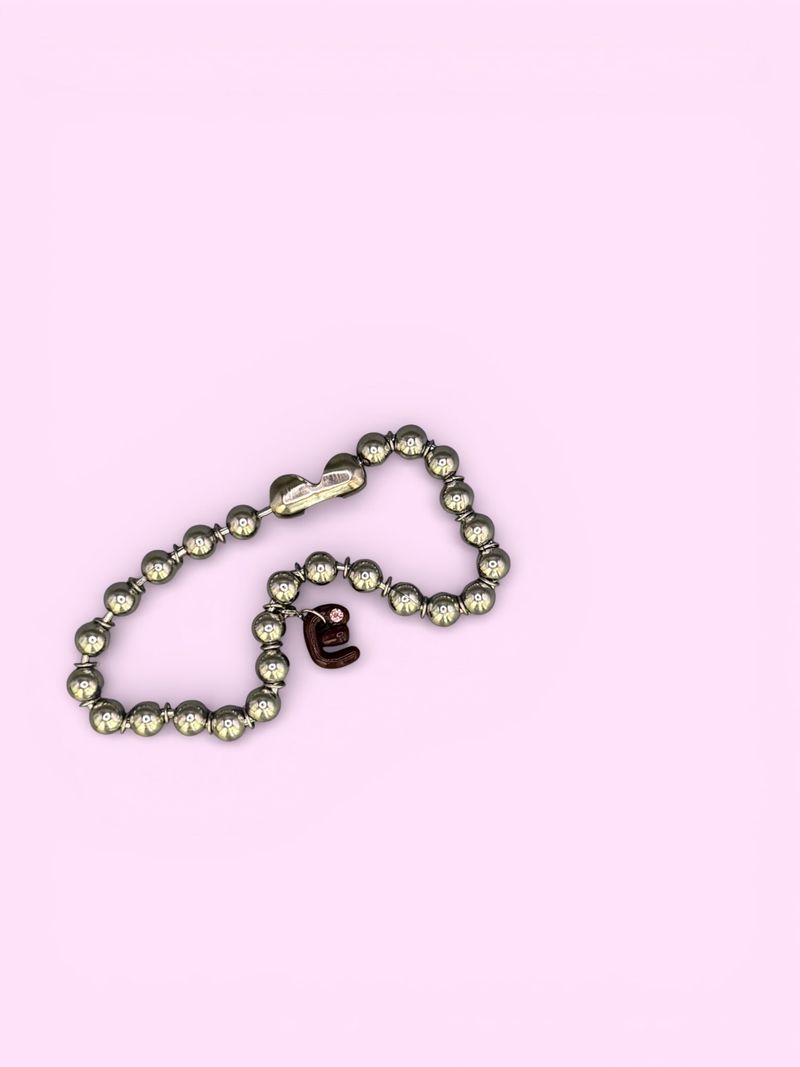 ENE（エン）の「"E"ダークピーチクラッシュカスタムネックレス*金属アレルギー対応（アクセサリー）」