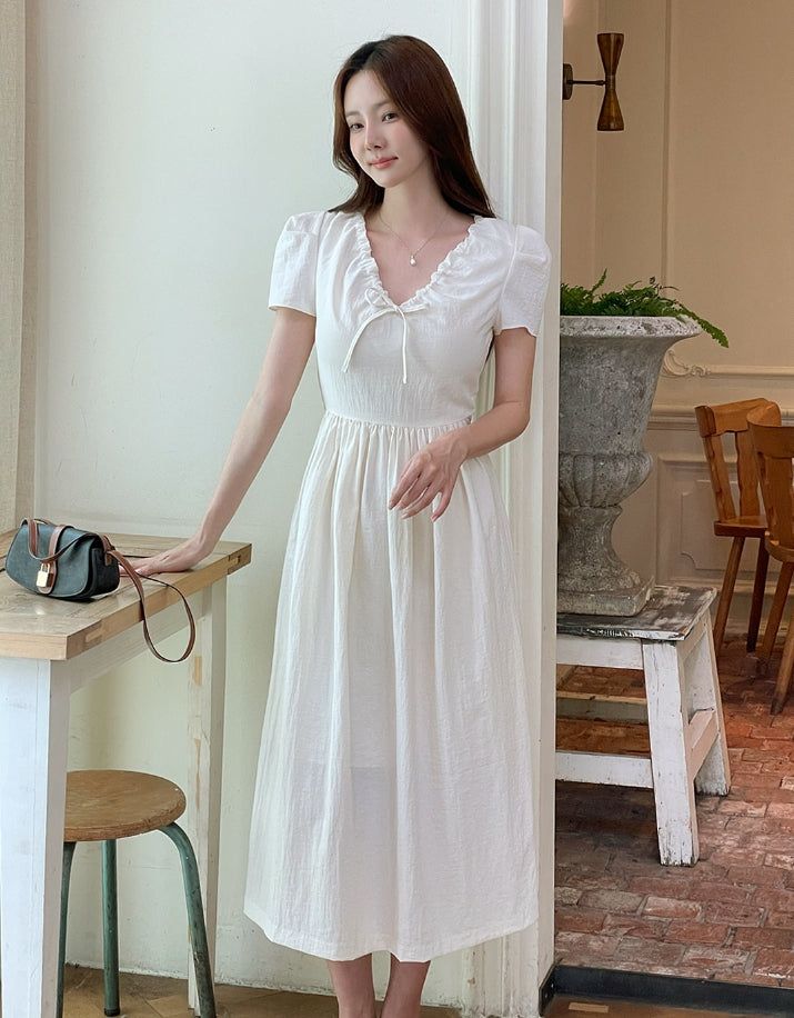 iam mari（アイアム マリ）の「Cossel Ribbon String Flared Long One Piece（Dresses）」