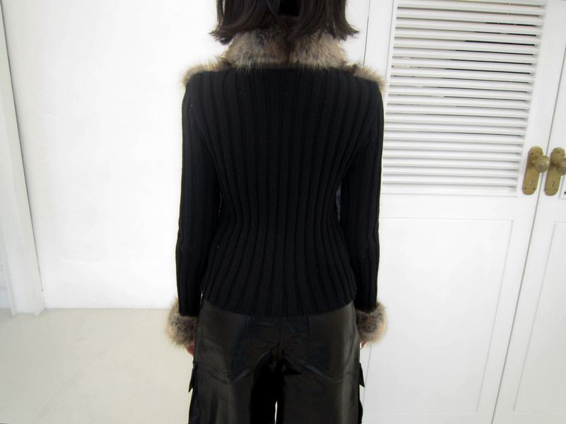 Vintage fur zip-up