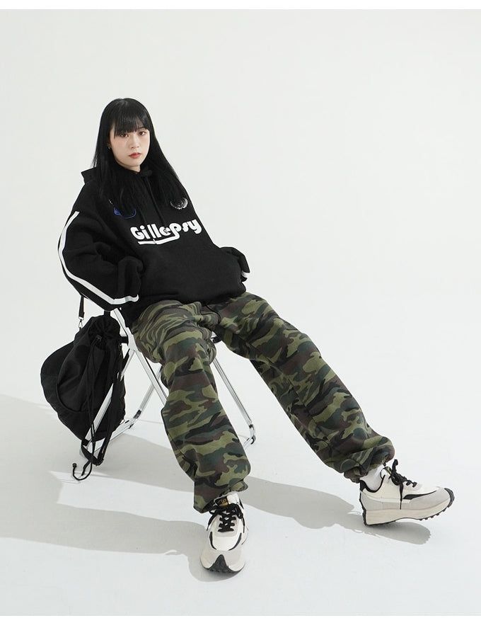 Camouflage Wide String Pants