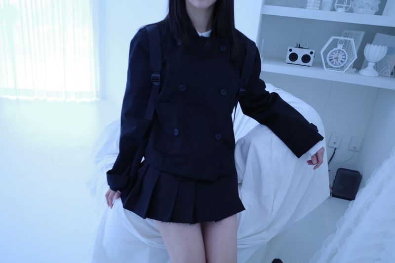 High neck double set up (3color) -Jacket