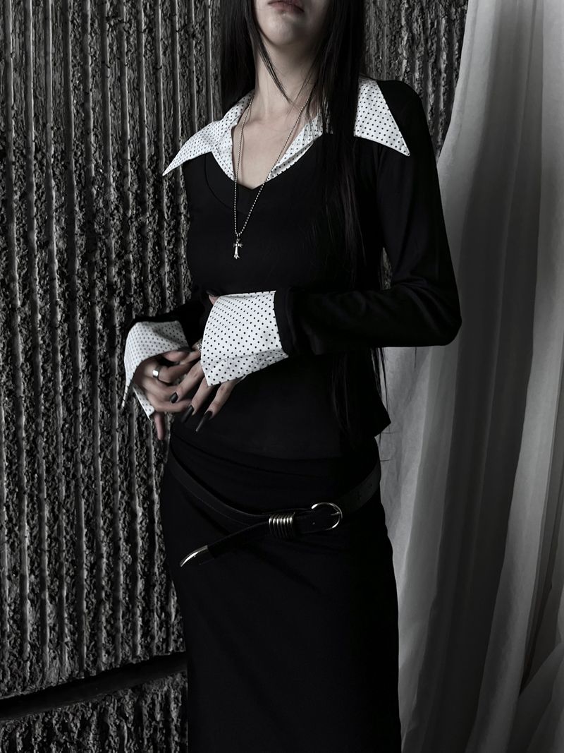 URBAN UNIQUE(アーバンユニーク)の「geek chic dot shirt T(Tops)」