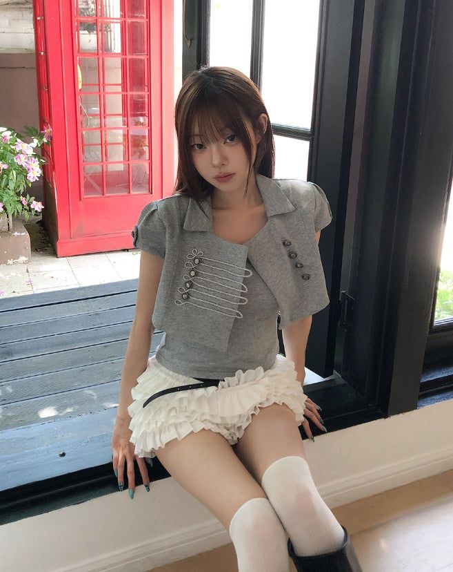 ULAN（ユレン）の「Nak Napoleon Crop Jacket Set（Jackets/Outerwear）」