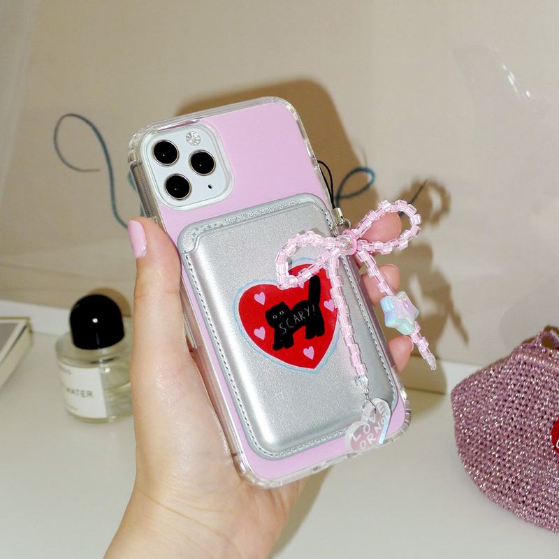 [MADE]Red Love-Scary Cat Magsafe Cardcase(2 Piece Storage)