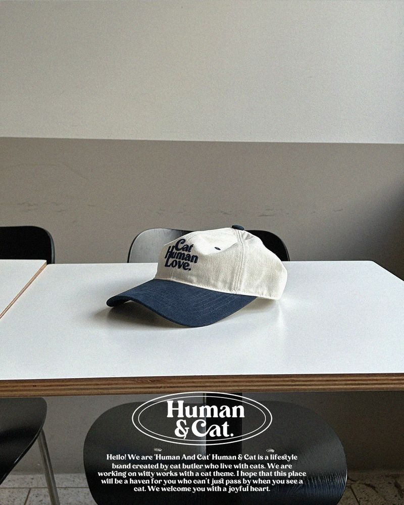 CAT HUMAN LOVE PEACH BALL CAP  / PINK