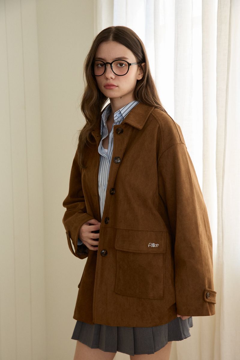 SUEDE BLOOM HALF JACKET