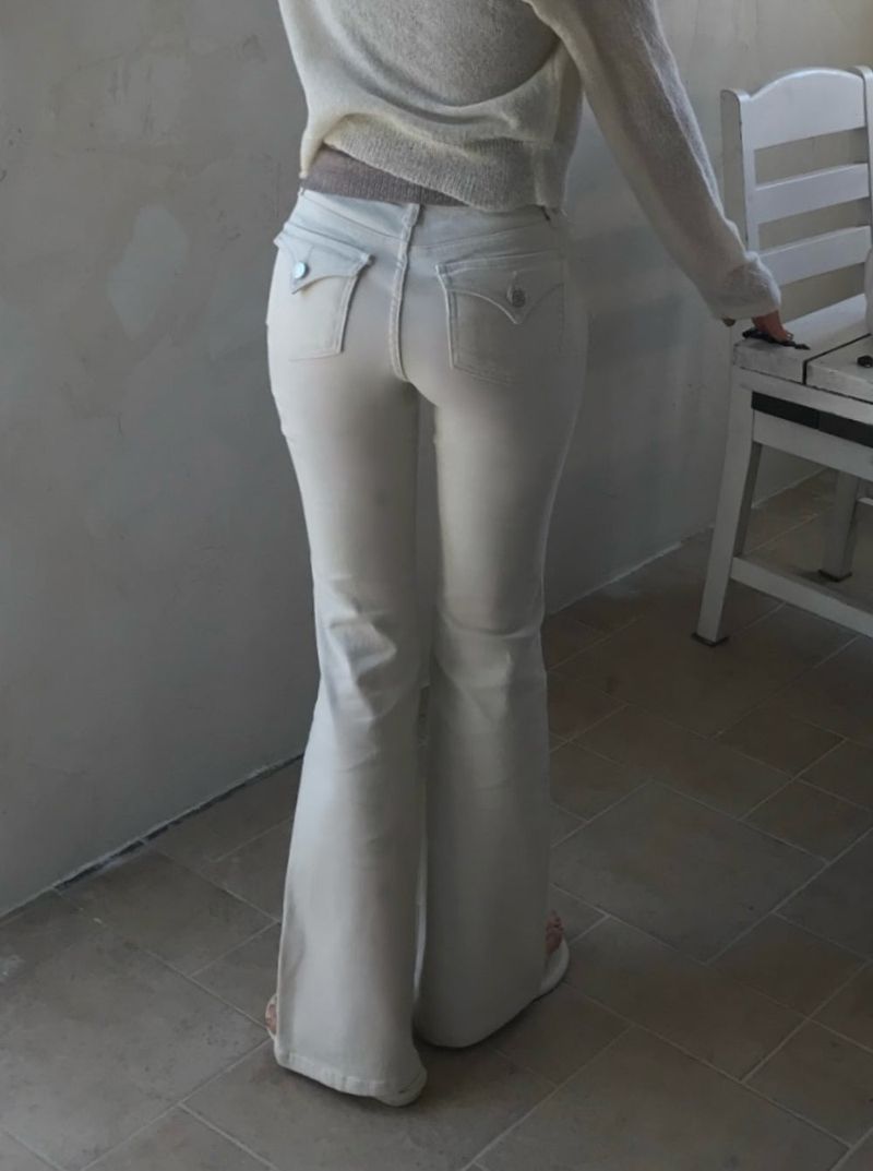 Back Pocket Span Bootcut Pants 