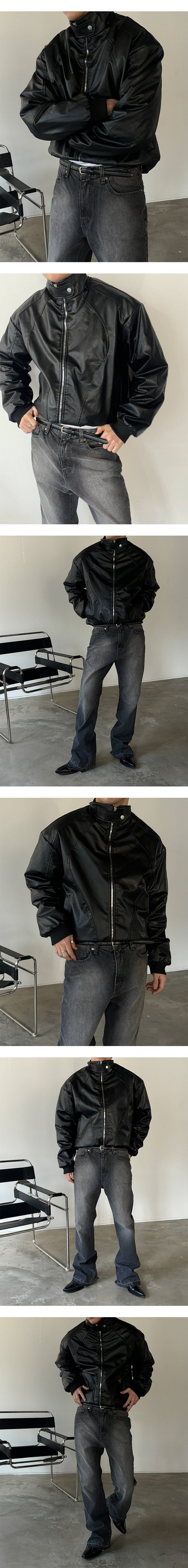 [S/F] Leather curve biker jakcet(2color)