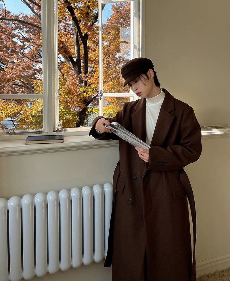 Wool robe hidden coat (2 color)