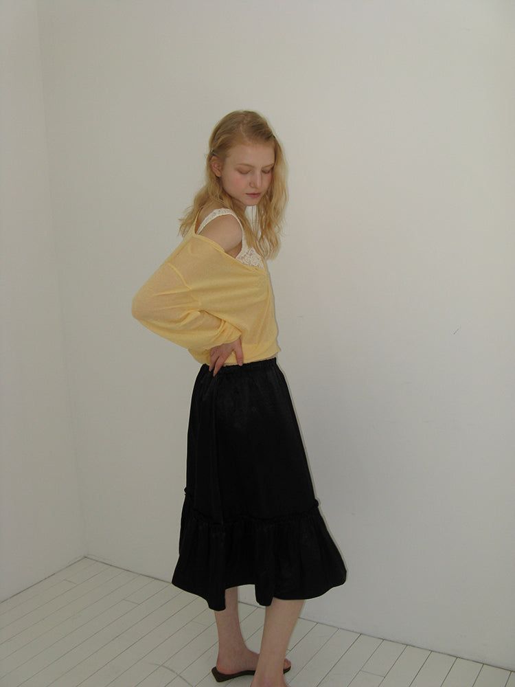 Airy summer cardigan_yellow