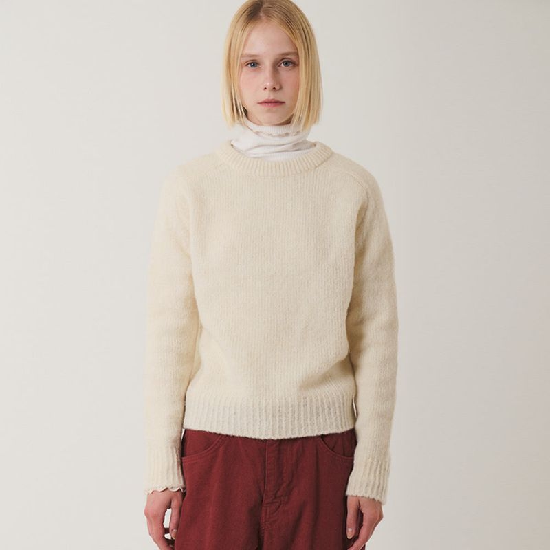 RAVEROUS（レイバロス）の「Saddle Sleeve Vintage Sweater_Ivory（Tops）」
