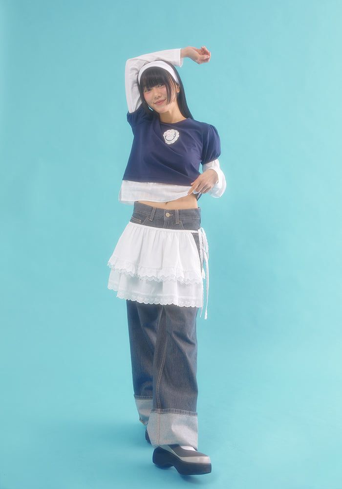  lace wrap skirt_white