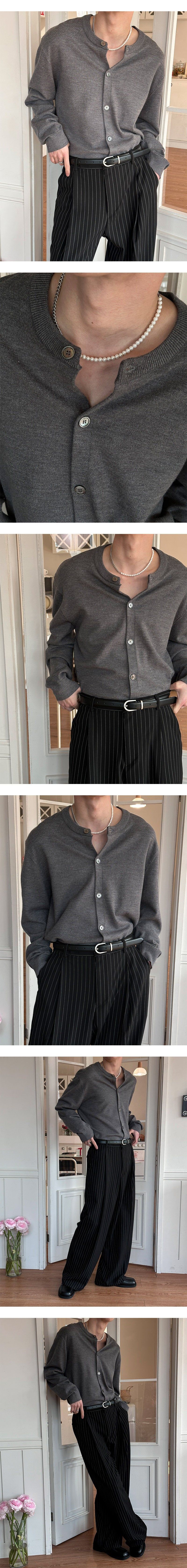  [S/S] Low stripe wide slacks(3color)