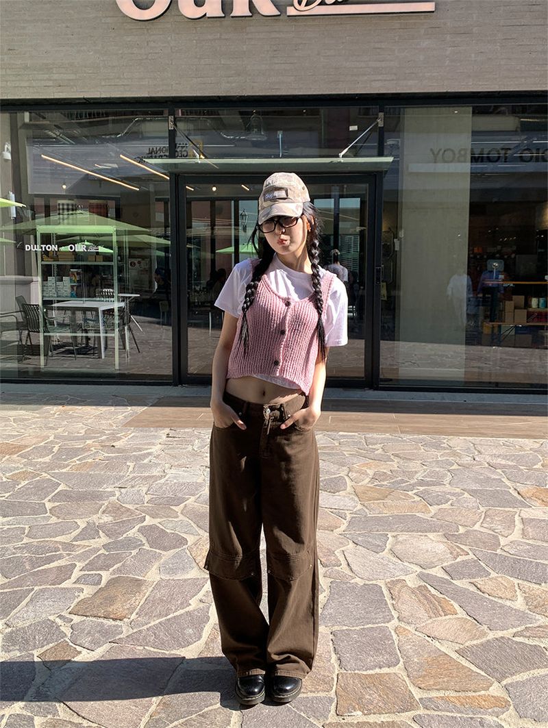 POINT BACK CLIP WIDE PANTS (3C)
