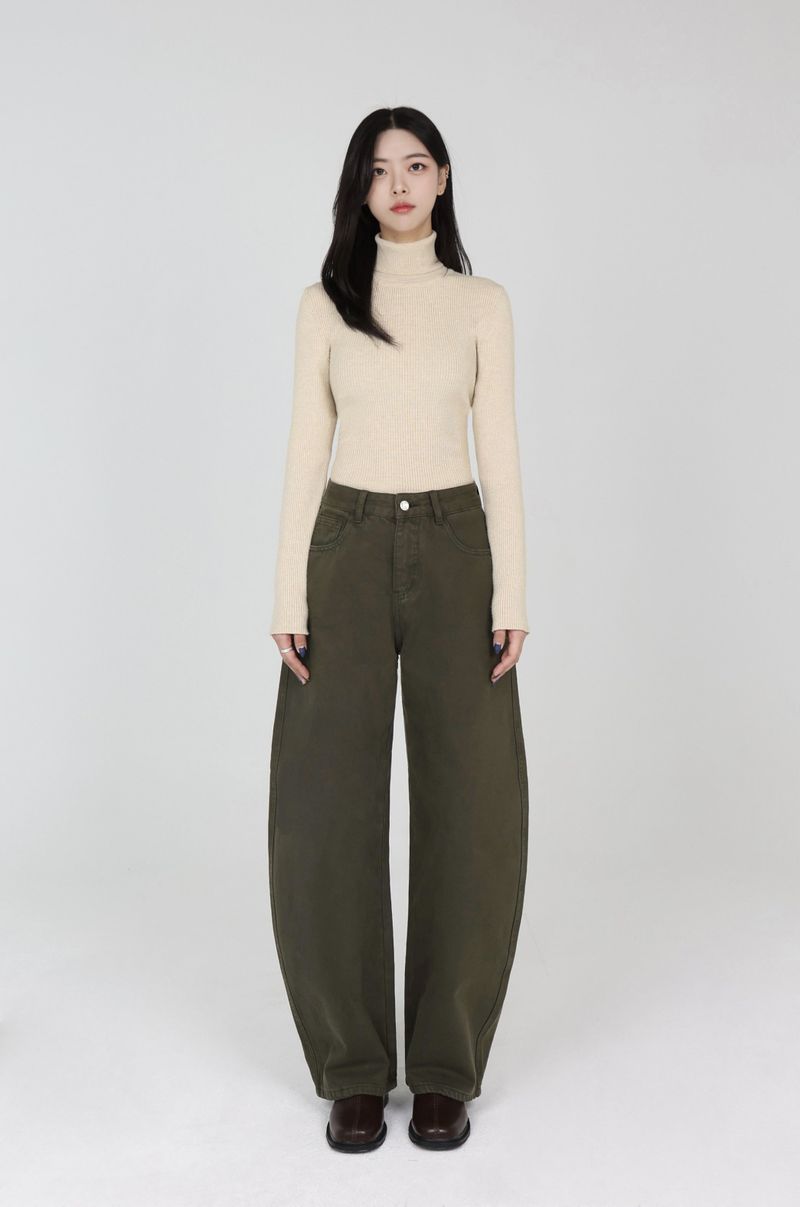 CLOUD FLEECE MEDITERRANEAN OLIVE DYEING CURVED FIT DENIM code 26025