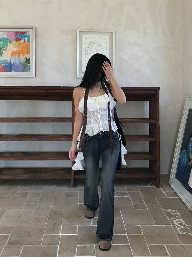 Bridget Gradient Washing Bootcut Denim Pants