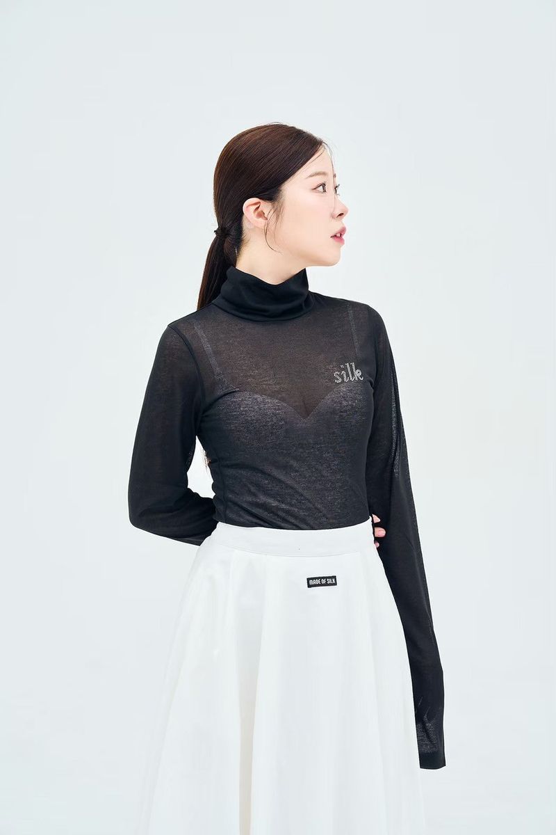 Stone logo high neck TEE