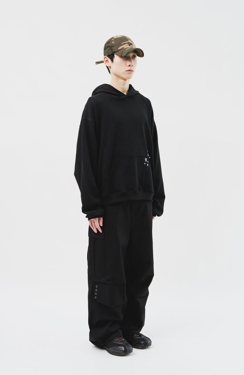 (MADE) Blue Star Softy Hoodie_Black