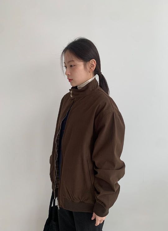 Yusaki Harringtton Button Blouson Jacket