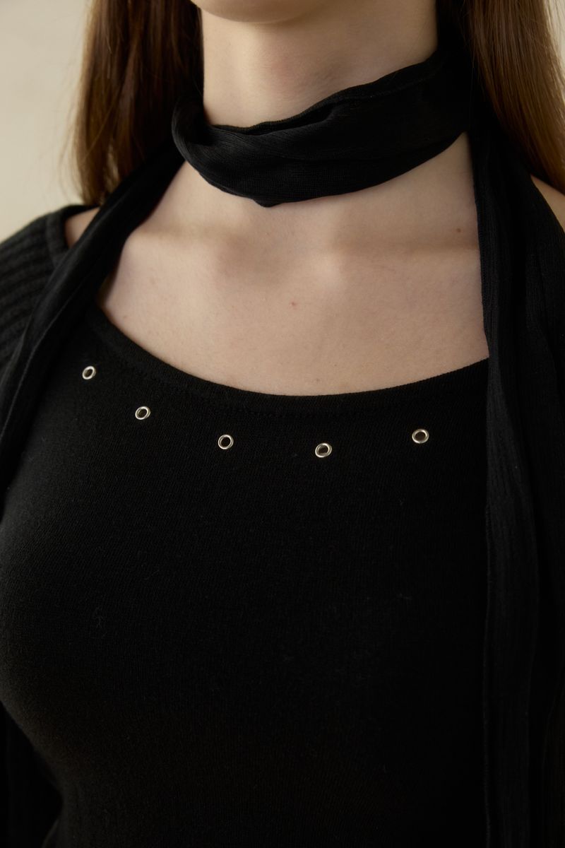 EYELET REGLAN T-SHIRT