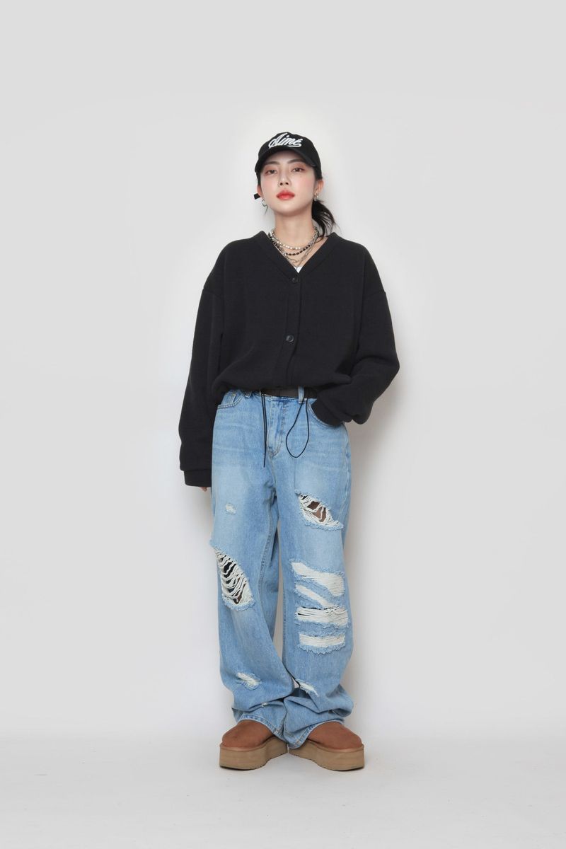 vintage wide denim pants