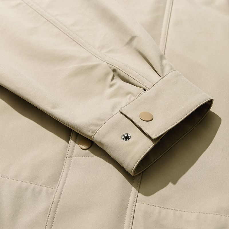 3 Layer Hard Shell Long-Jacket - BEIGE