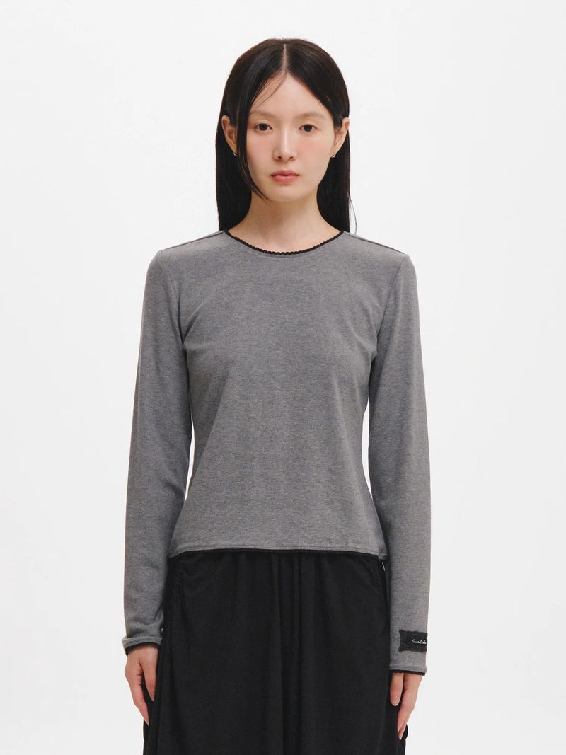 LACE ROUND NECK T-SHIRT