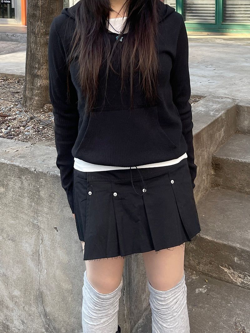 Mixed hooded sweatshirt.