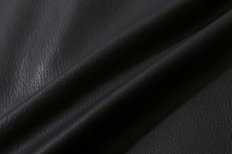 VEGAN LEATHER SINGLE JACKET_BLACK