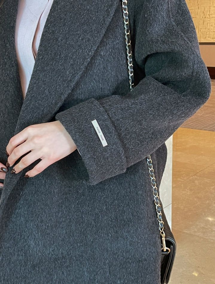 Scott Shawl Collar Wool Handmade Half Coat
