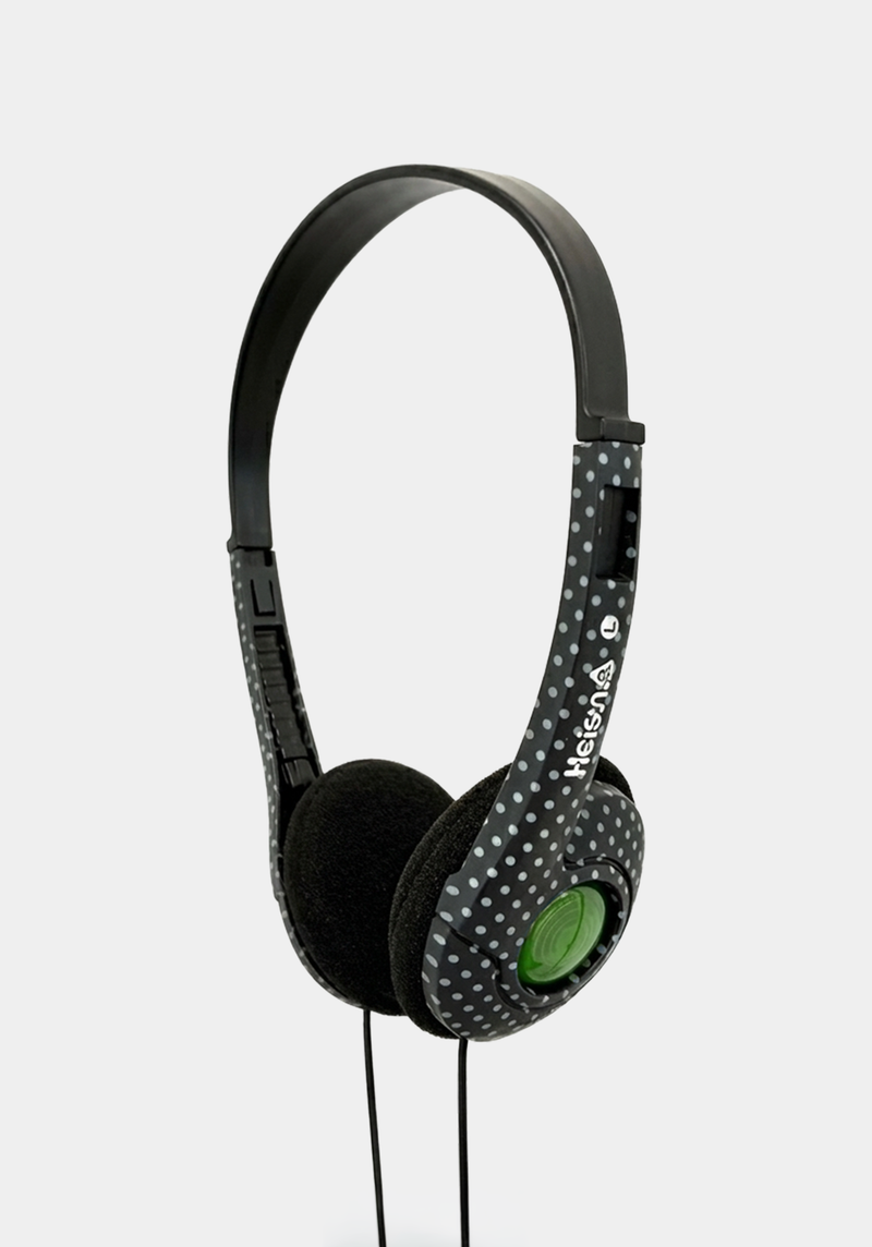 Heisan（ハイサン）の「ワイヤードヘッドセット 002 ブラック／グリーン（スマホグッズ/小物）」