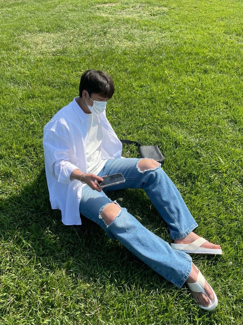 EASY DETROYED DENIM PANTS(2COLOR)