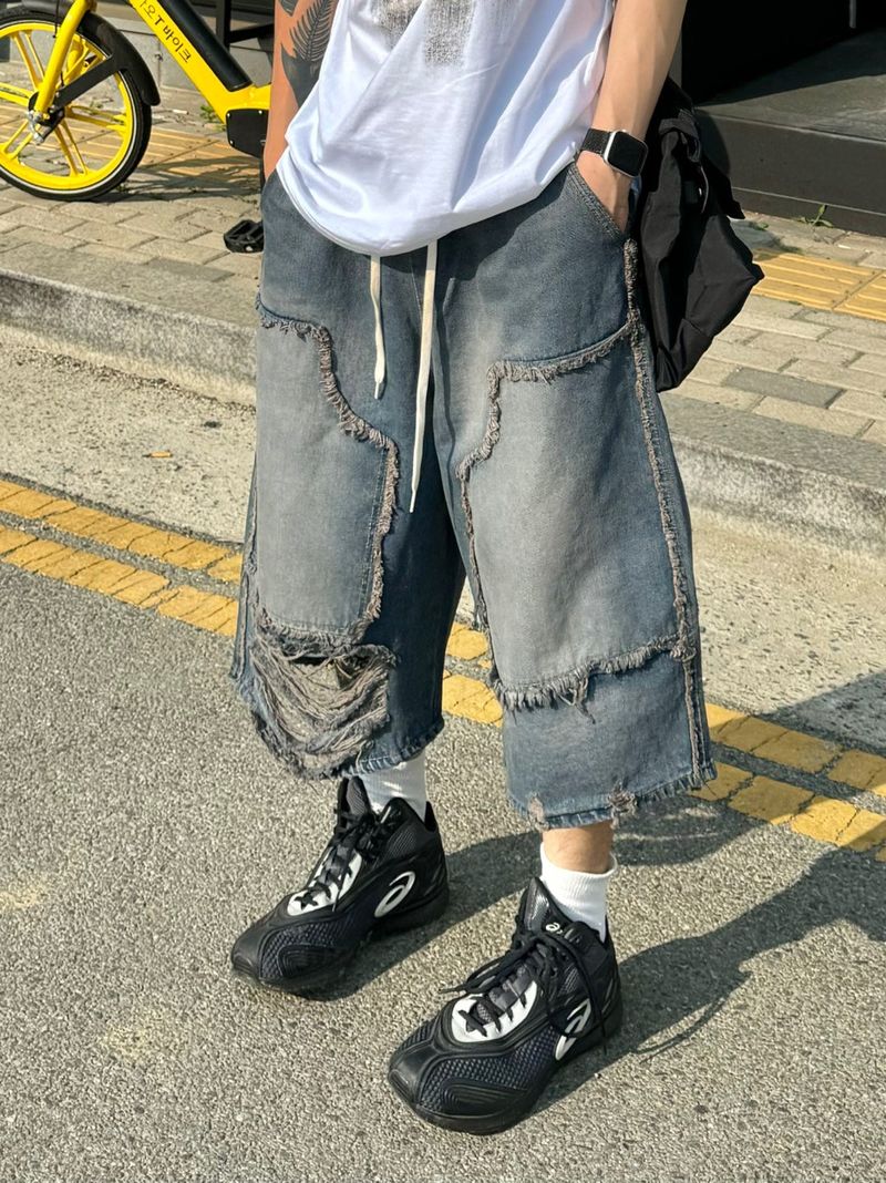 UNAIDUN（アネイダン）の「ダーディーロービンテージブルーハーフパンツ1C（パンツ）」