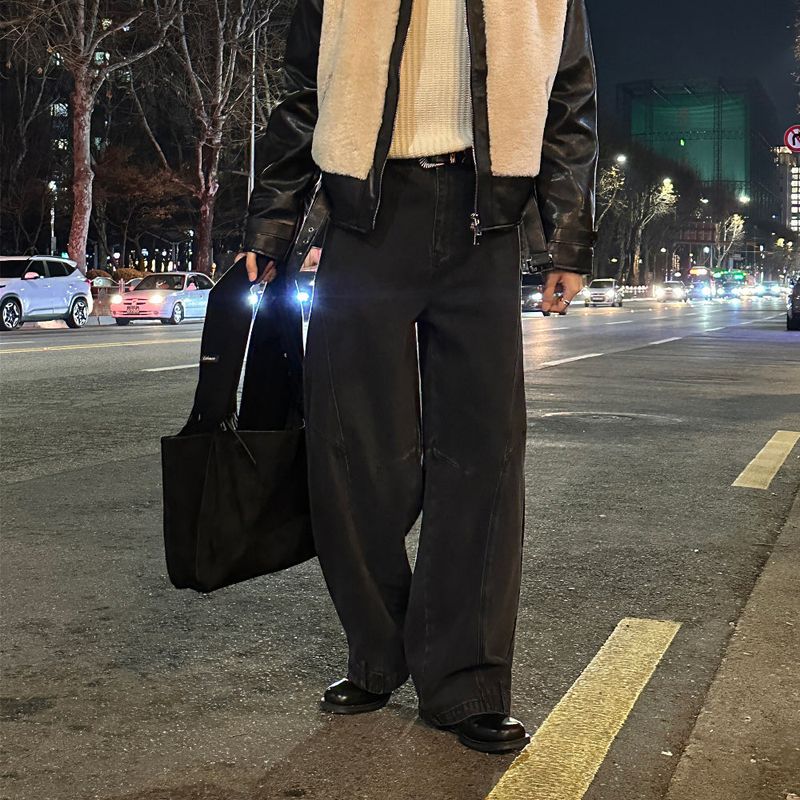 lemenne(ルメンヌ)の「LMN Delt Curved Panel Wide Denim Pants (2 colors)(Pants)」