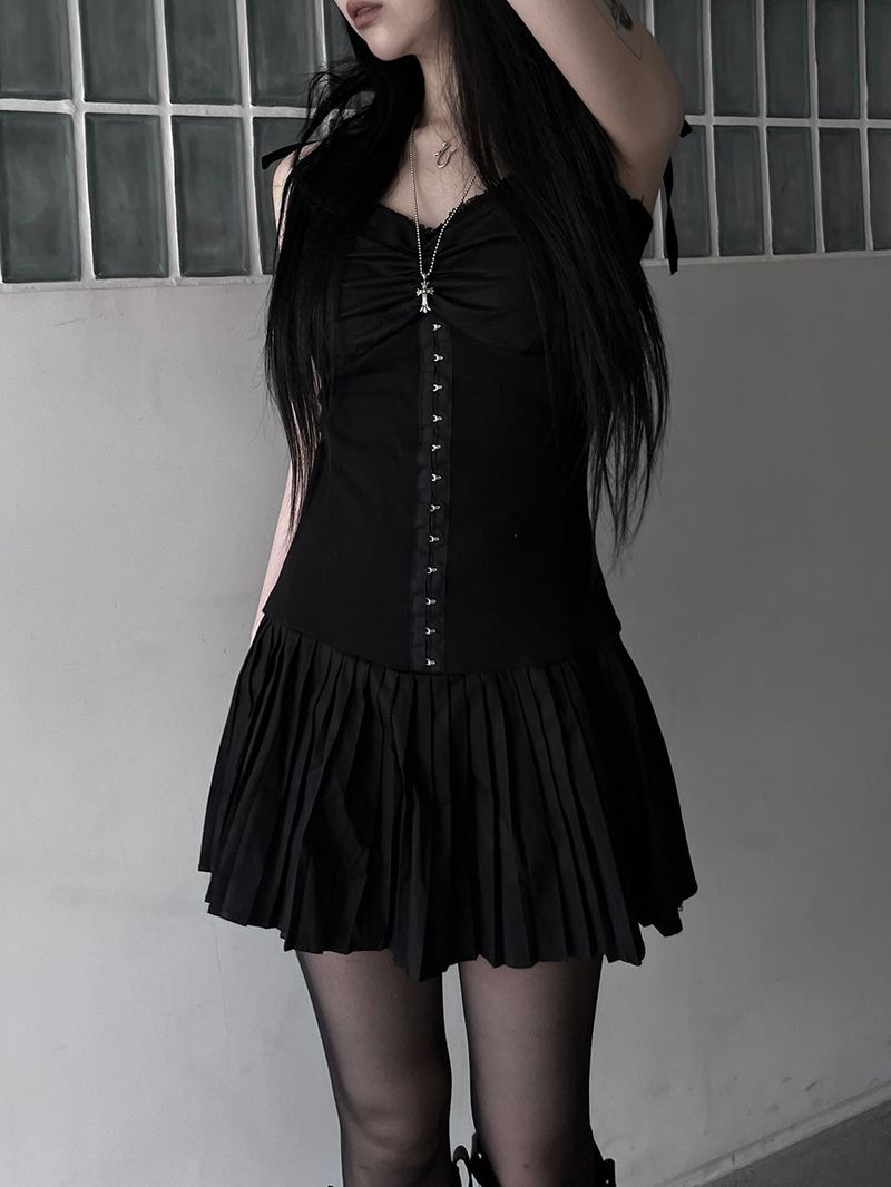 corset strap mini one-piece (2color)
