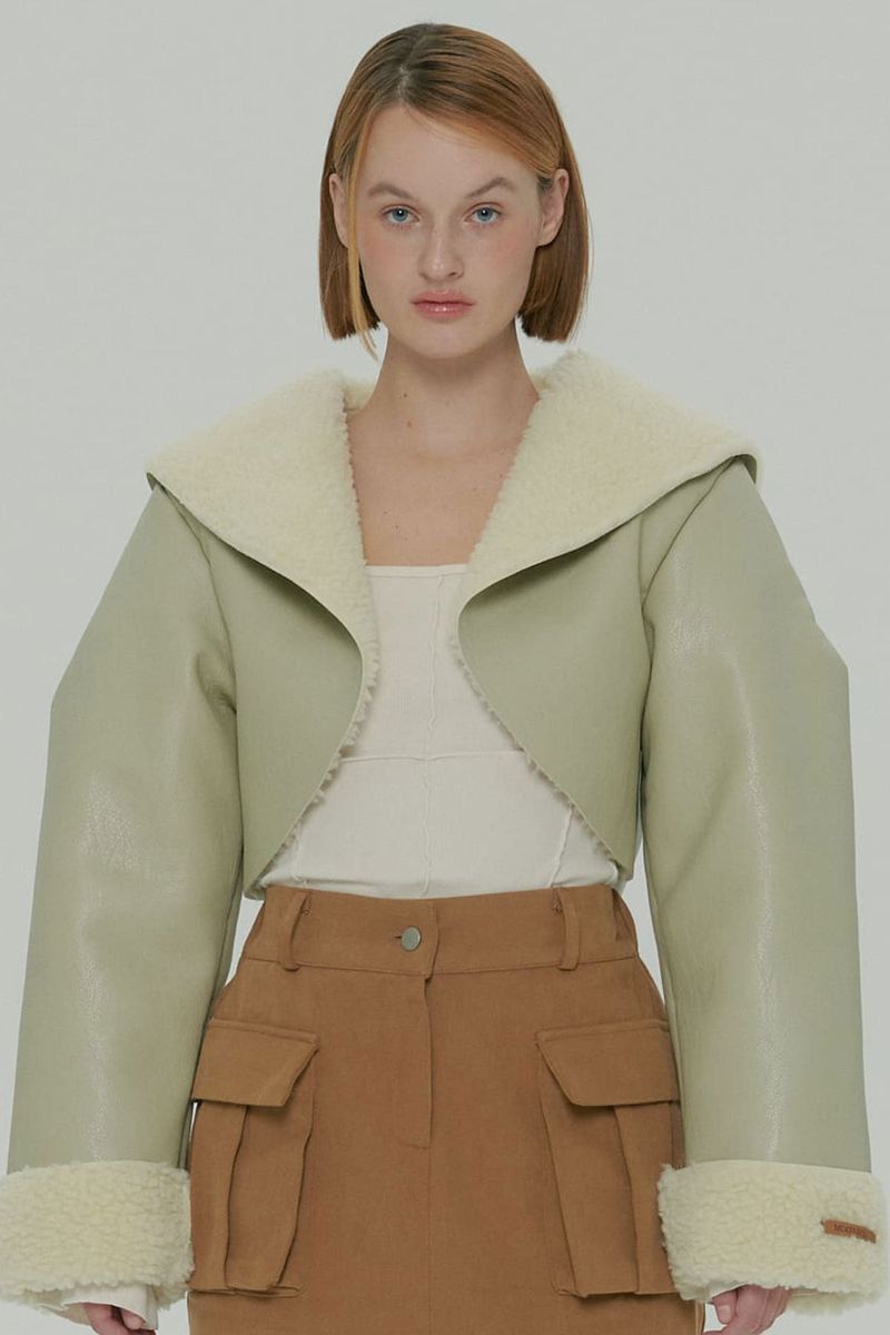 MOIFAIRE(モイフェア)の「CROP SHEARLING JACKET / IVORY(Jackets/Outerwear)」