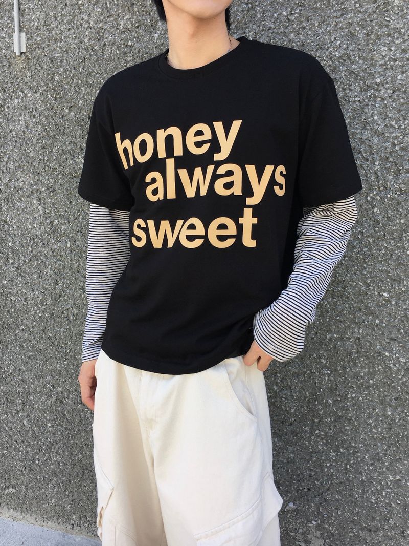 Sweet Semi-Crop Short-Sleeve T-Shirt 6C