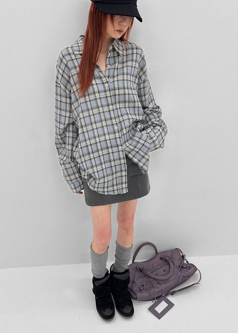 BLACKUP（ブラックアップ）の「[MADE] ルカエルルーズフィットチェックシャツ（トップス）」