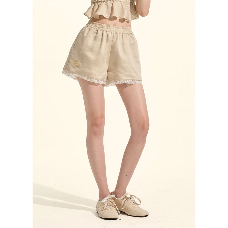 Girly Fancy Club（ガーリーファンシークラブ）の「[GirlyFancyClub] Pastiel Style* Kaki Casual Lace Pants（Pants）」