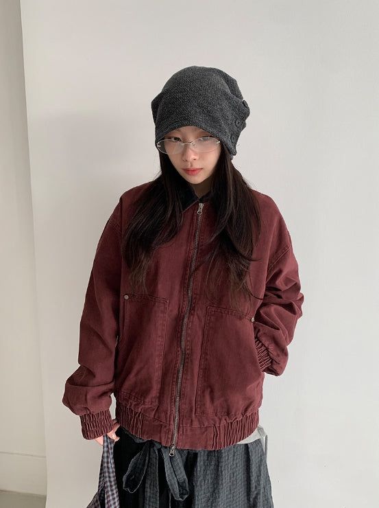 BAON（バオン）の「Lano Washing Color Matching Collar Work Jacket（Jackets/Outerwear）」