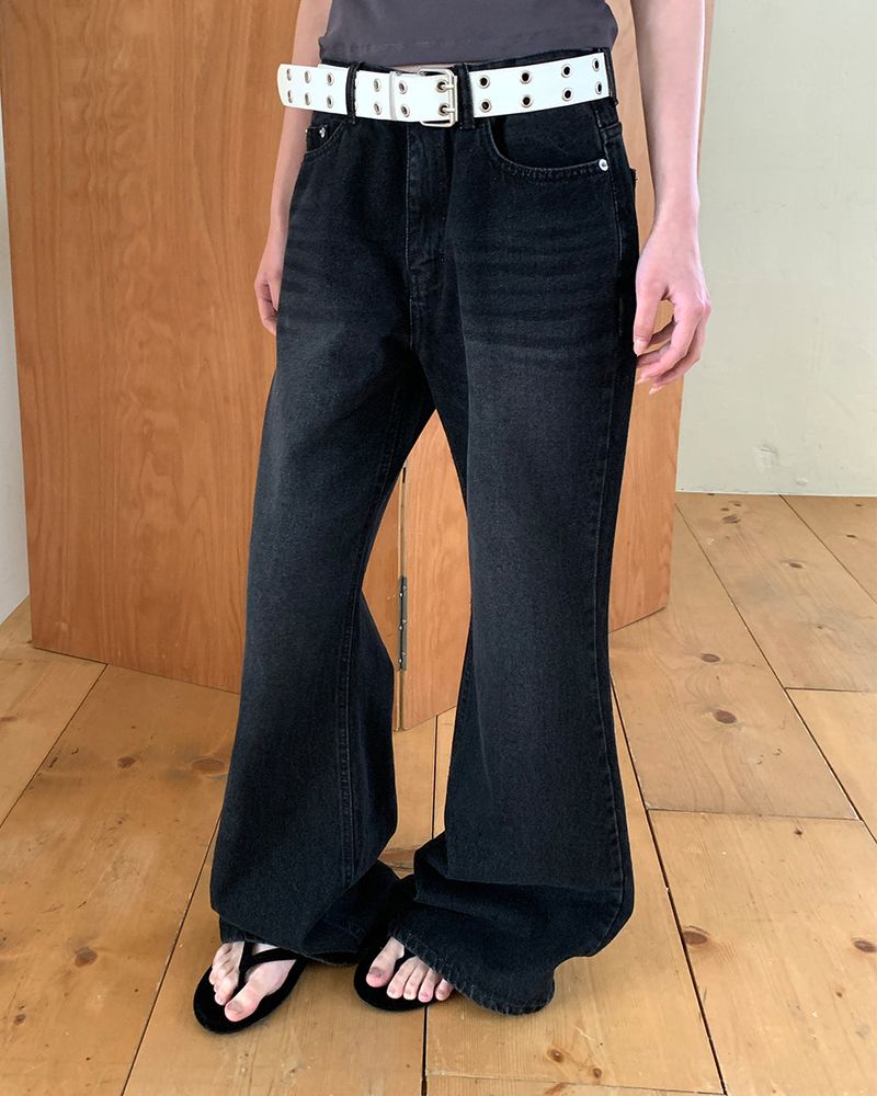 [ORIGINAL] Niel Logo Semi Bootcut Denim Pants