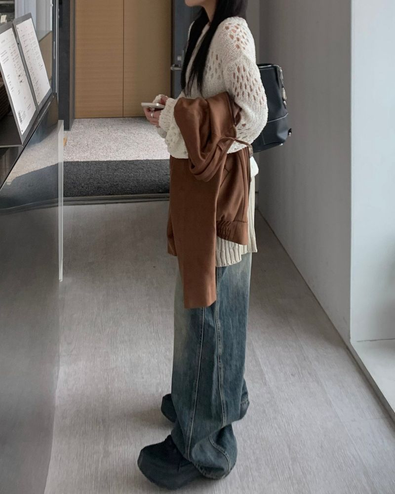 サイドステッチデニムパンツ