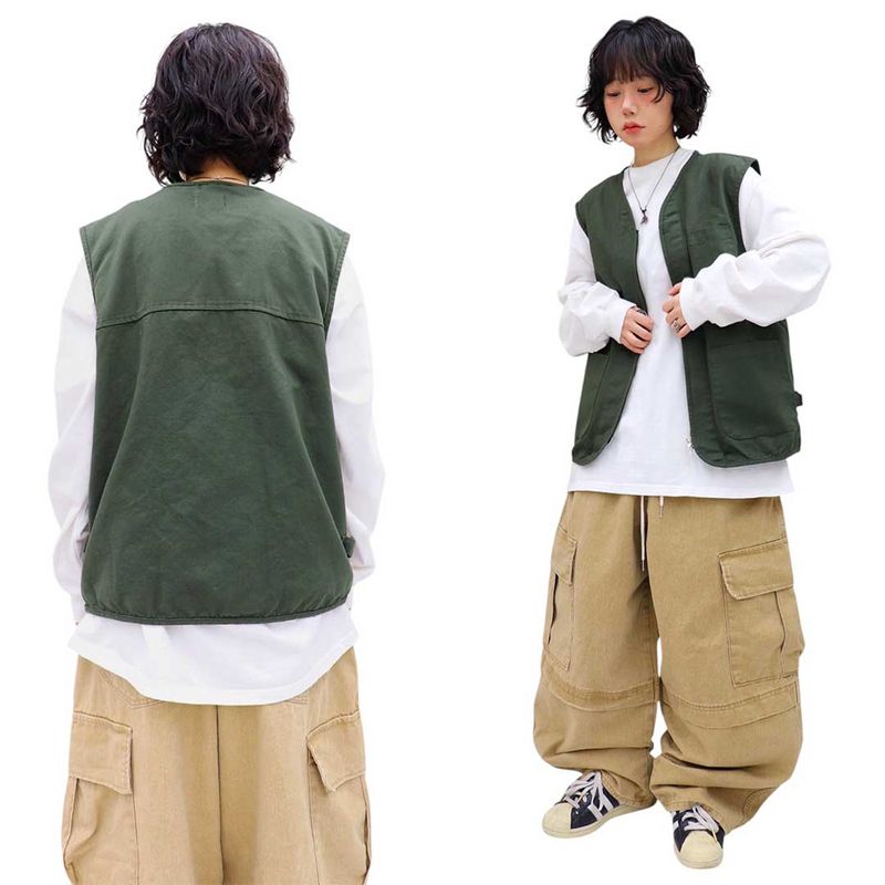 Vintage Oxford Zip-Up Vest