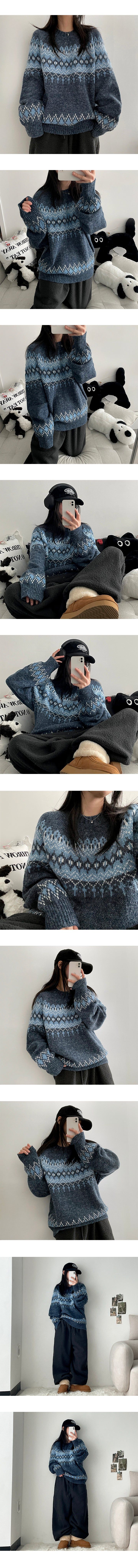 Elle Over Nordic Round Knitwear