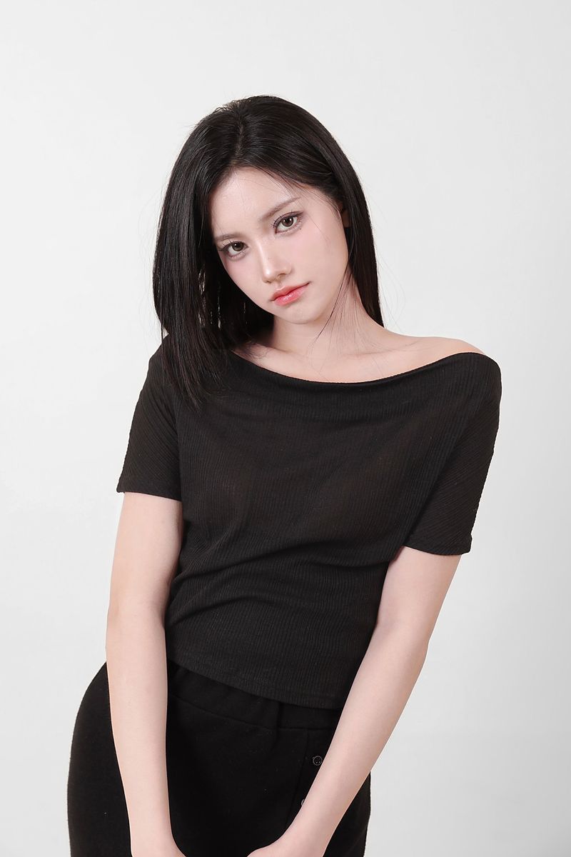 See-Through Ribbon Top Black