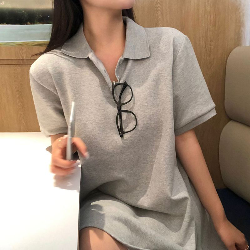 [BELLIDE MADE] Loose fit, flare PK dress