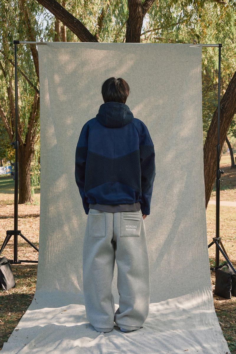 FLEECE HOODIE ZIP-UP [NAVY]